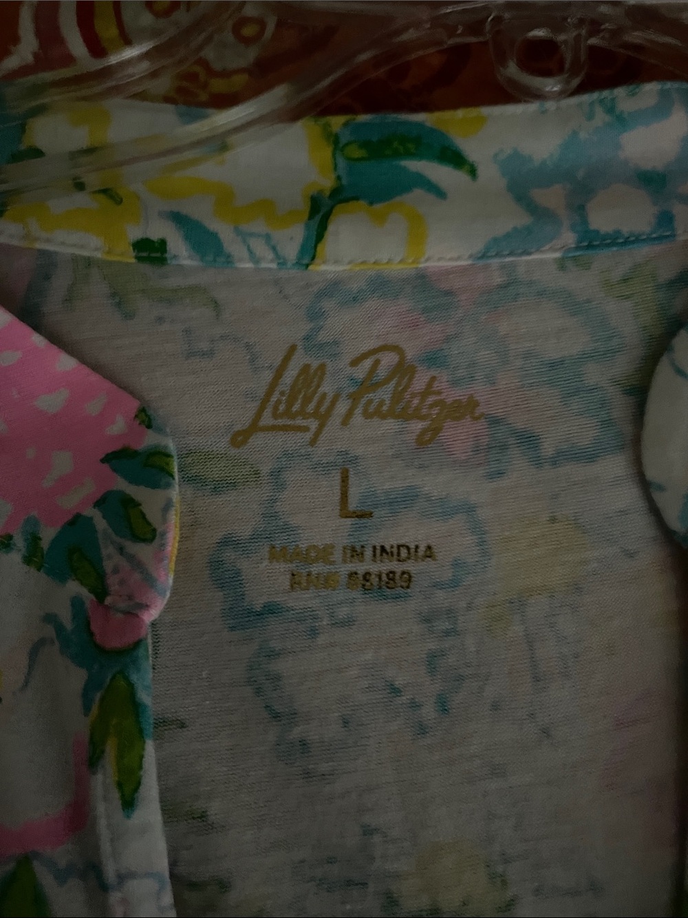 Lilly Pulitzer Pastel Floral V-Neck Mini Dress in Pink, Yellow & Blue - Picture 6 of 6